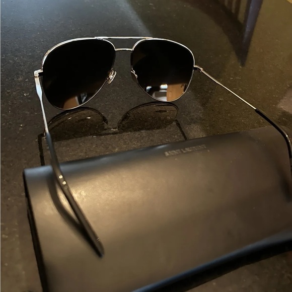 Saint Laurent Gold Aviators - Picture 3 of 16